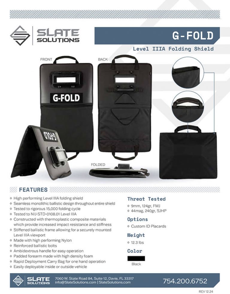 Slate Solutions sample of G-Fold sell sheet