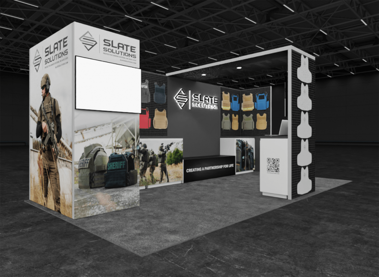 Slate Solutions booth design angle 1